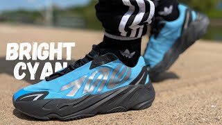 Exactly What We Needed Yeezy 700 MNVN Bright Cyan Review amp On Foot [upl. by Sirapal]