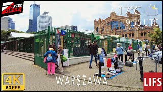 4k POLAND🚶🏽‍♂️WALK  WARSAW  😶‍🌫️ CHŁODNA 🛍 HALA MIROWSKA  60fps PrzezPolskę [upl. by Eriuqs]