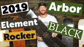 2019 Arbor Element Black Rocker Snowboard Review [upl. by Nitniuq]