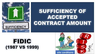 Sufficiency of Accepted Contract Amount FIDIC 1999 1987 vs 1999 [upl. by Etnomal377]