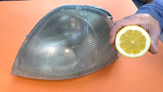 Genius Idea Clean Your Headlights in 10 Minutes Using Lemon [upl. by Trenton]