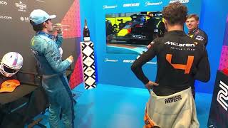 F1 Cooldown Room Miami Grand Prix  Lando first win [upl. by Aluap583]