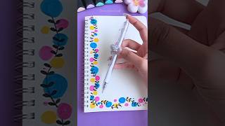 Easy border design 💕 shorts tonniartandcraft art youtubeshorts satisfying love [upl. by Smaj384]