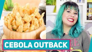 CEBOLA DO OUTBACK  Como fazer Cebola Empanada Blooming Onion  Receitas de Minuto 330 [upl. by Suciram482]