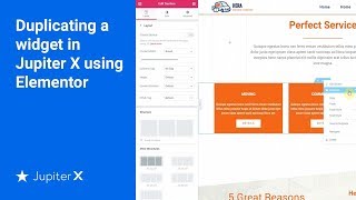 Duplicating a widget in Jupiter X using Elementor [upl. by Attenrad]