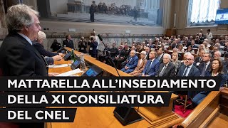 Mattarella all’insediamento della XI Consiliatura del Consiglio Nazionale dell’Economia e del Lavoro [upl. by Adamo722]