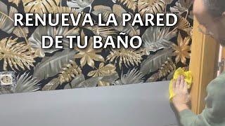 Como Renovar la Pared del baño sin obras por poco dinero [upl. by Omrelliug874]