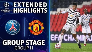 Paris SaintGermain vs Manchester United Extended Highlights  UCL on CBS [upl. by Ahcrop]