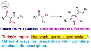 Hantzsch Pyrrole Synthesis Three ways for Pyrrole preparation with examples and Retrosynthesis [upl. by Nenerb]