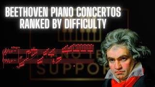 The 5 Beethoven Piano Concertos Ranked from Easiest to Hardest [upl. by Karlie]