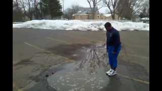 Guy jumps into puddle almost drowns FAIL [upl. by Bascomb]