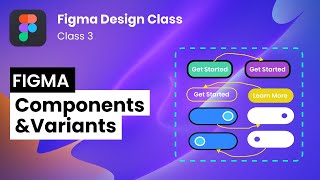 Figma Components And Variants  Figma Design Class 3 2023 [upl. by Arsuy]