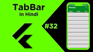 Flutter Tutorial In Hindi  TabBar amp TabBar View In Flutter 32  Flutter For Beginners [upl. by Sudnor218]