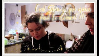 Vlog famille du 1112 Steacy fait le dessert et Gratin de blettes au bacon et conté cookies géant [upl. by Aihsram13]