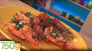 Recettes de Gambas flambées  750g [upl. by Ajak]