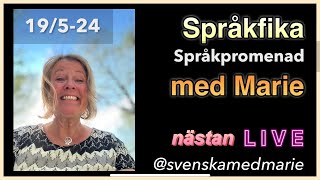 Språkpromenad med språkfika 1952024  Lär dig svenska svenskamedmarie [upl. by Revert]