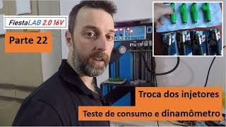 FiestaLAB parte 22  Troca dos bicos injetores em detalhes teste de consumo e dinamômetro [upl. by Sjoberg]