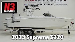 2023 Supreme S220  White Frost  Walk Through  N3 Boatworks [upl. by Engelbert]