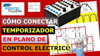 Cómo Conectar Temporizador en Plano de Control Eléctrico en FluidSim 😊 [upl. by Kinsman]