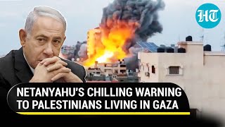 Get Out Now Angry Netanyahu Breathes Fire Issues Chilling Warning To Gaza After Hamas Attacks [upl. by Akerdna664]