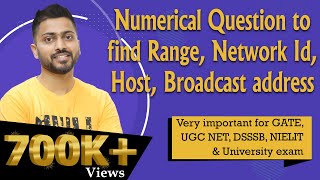 Lec45 Find Range Network Id Host Broadcast address with Numerical Examples in Hindi [upl. by Leksehc]