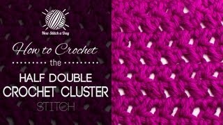 How to Crochet the Half Double Crochet Cluster Stitch [upl. by Recor]