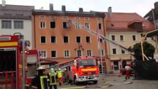 Brand am Oberen Stadtplatz in Deggendorf am 29 Juni 2014 I pnpde [upl. by Marion738]