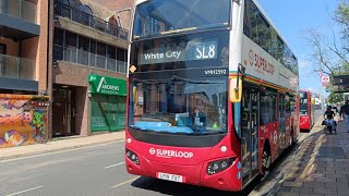 Bus journey on Metroline SL8 MCV Evoseti VMH2592 LF19 FXT to White city requested by STARS [upl. by Ynneb]