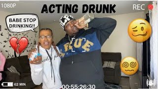 ACTING DRUNK TO SEE MY GIRLFRIEND REACTION HILARIOUS [upl. by Dnalevelc]