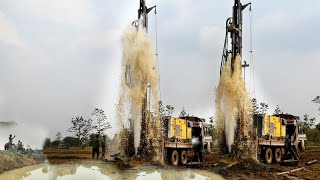 Currently att net Step By Step Borewell Drilling 190Fit Deep 10Hp Water journey Motor Real Time well [upl. by Anod]