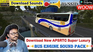 How to download and Apply APSRTC Super Luxury Eicher BS6 Bus Engine Sound MOD Pack for BUSSID V371 [upl. by Drofxer659]