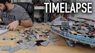 2017 LEGO Star Wars UCS Millennium Falcon 75192 TIMELAPSE BUILD [upl. by Adar]