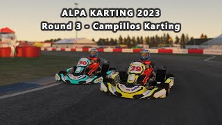 rFactor 2  ALPA KARTING 2023  Round 3  Campillos Karting [upl. by Neirrad803]