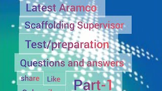 Latest Aramco Scaffolding supervisor exam Questions and Answers HindiEnglish [upl. by Nabroc]