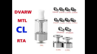 Wejoytech SS316 style Dvarw MTL CL RTA 22MM Rebuildable Tank Atomizer [upl. by Derrej114]