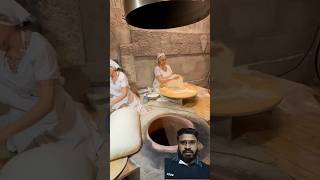 Master class of baking Armenian Lavash bread in traditional oven [upl. by Itnavart]