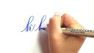 Quick tip 4 ways to write lowercase k in brush calligraphy [upl. by Eelra]