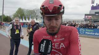 Florian Sénéchal  Interview à larrivée  Paris  Roubaix 2024 [upl. by Atikram]