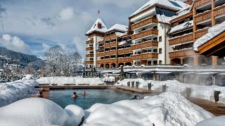 ALPINA GSTAAD ultraluxury hotel in the Swiss Alps winter wonderland [upl. by Schmitt]