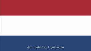 National Anthem of the Netherlands Instrumental with lyrics [upl. by Aderf]