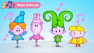 Learn Musical Instruments for Kids with The Notekins  Early Learning Videos with Music for Babies [upl. by Veneaux]