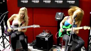 Iron Maidens Guitar Duo at NAMM 2012 Aces High [upl. by Irra]