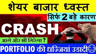 STOCK MARKET CRASH😭  PORTFOLIO की धज्जियां उड़ी😭🔴 NIFTY CRASH🔴 NIFTY PREDICTION🔴 MARKET CRASH SMKC [upl. by Panayiotis]