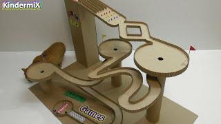 Board Game Marble Labyrinth from Cardboard How to Make Amazing Game [upl. by Eiralam]