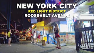 New York City Red Light District Walk at Night  Roosevelt Avenue Queens NYC [upl. by Lammaj]