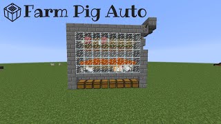 TUTO Minecraft PIG FARM WITH SPAWNER FULL AUTO [upl. by Anayhd]