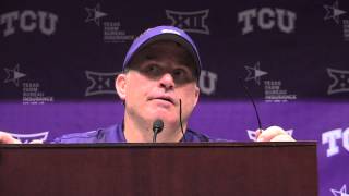 TCU coach Gary Patterson talks Samford win [upl. by Alesandrini346]