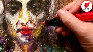 Art Supply Review Marabu Crayons for Drawing Lady Gaga in Joke 2 [upl. by Enined]