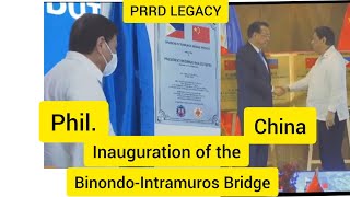 Inauguration BinondoIntramuros Bridge Manila [upl. by Annissa]