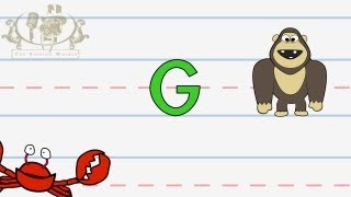 Write the letter G  Alphabet Writing lesson for children  The Singing Walrus [upl. by Herzog]